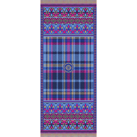 ACE OF PENTACLES WRAP IN BLUE FUCHSIA