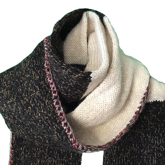 MARLA SCARF IN UPCYCLED CASHMERE TWEED TEXTURES